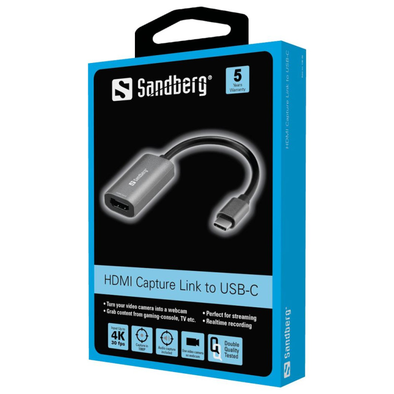 Sandberg 136-36 HDMI Capture Link to USB-C