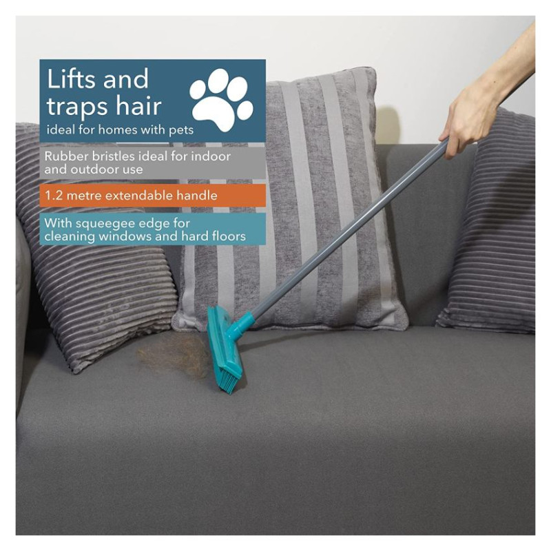 Beldray LA024350TQFEU7 Pet Plus+ Rubber Head Broom