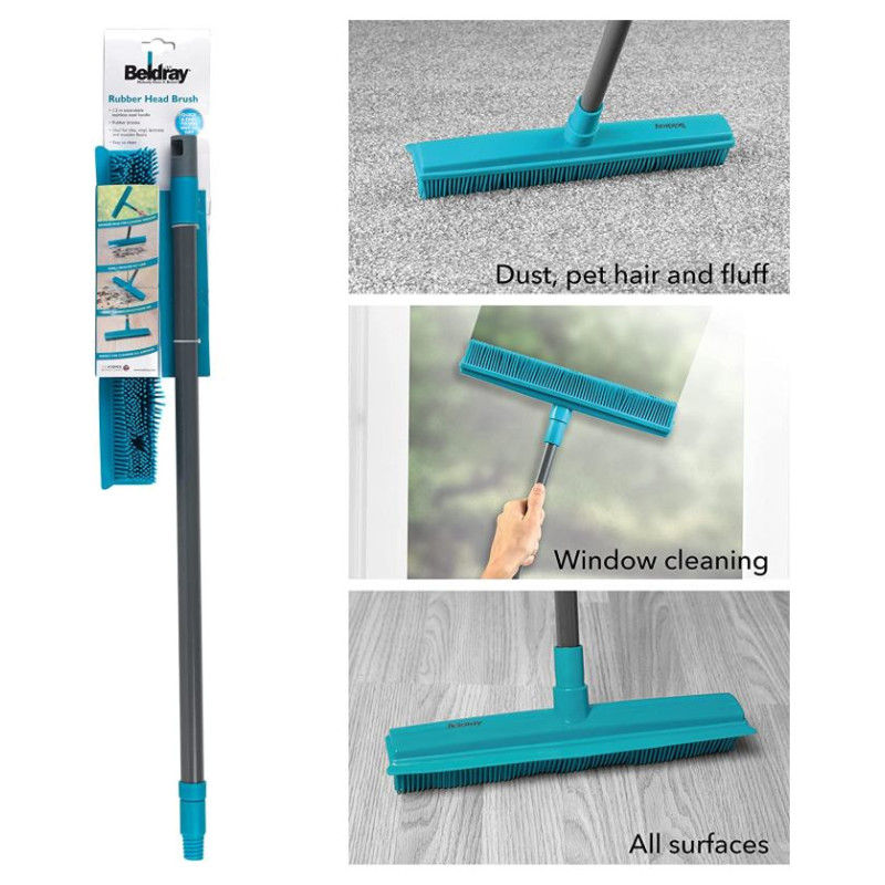 Beldray LA024350TQFEU7 Pet Plus+ Rubber Head Broom