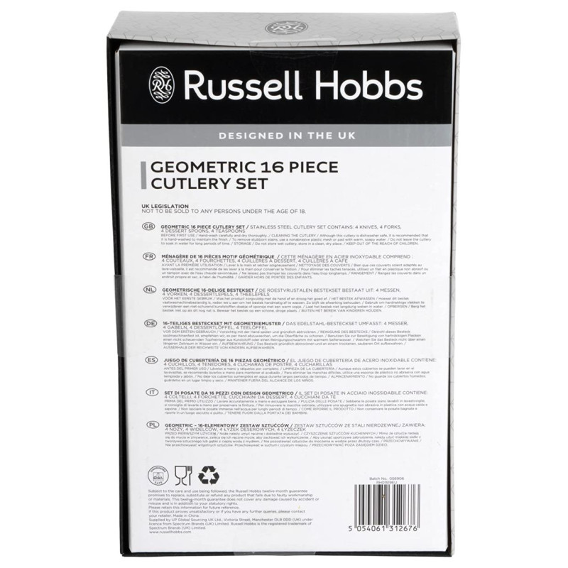 Russell Hobbs RH01519EU7 Geometric cutlery set 16pcs