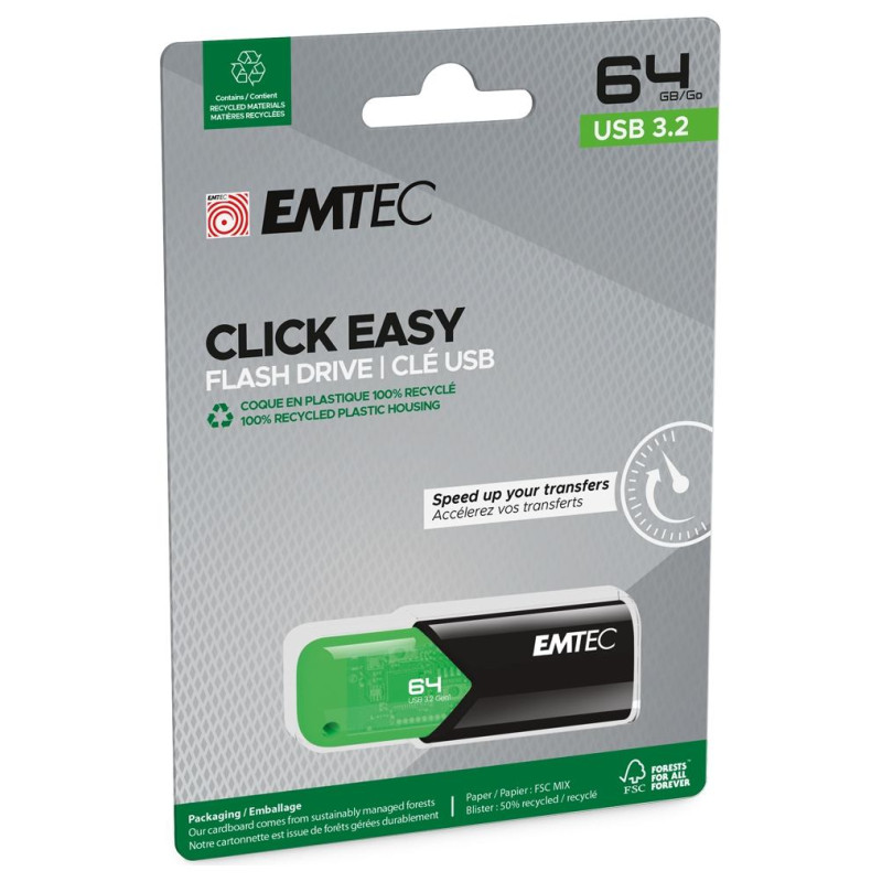 Emtec USB3.2 Click Easy B110 64GB