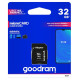Goodram Microcard 32 GB micro SD HC UHS-I class 10 memory card, SD adapter (M1AA-0320R12)