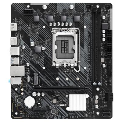Asrock Mainboard|ASROCK|Intel H610|LGA1700|Micro-ATX|Memory DDR4|Memory slots 2|1xPCI-Express 3.0 1x|1xPCI-Express 4.0 16x|1xM.2|2xHDMI|4xUSB 2.0|2xUSB 3.2|1xPS/2|1xRJ45|3xAudio port|H610M-H2/M.2