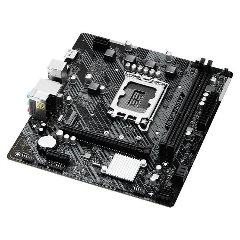 Asrock Mainboard|ASROCK|Intel H610|LGA1700|Micro-ATX|Memory DDR4|Memory slots 2|1xPCI-Express 3.0 1x|1xPCI-Express 4.0 16x|1xM.2|2xHDMI|4xUSB 2.0|2xUSB 3.2|1xPS/2|1xRJ45|3xAudio port|H610M-H2/M.2