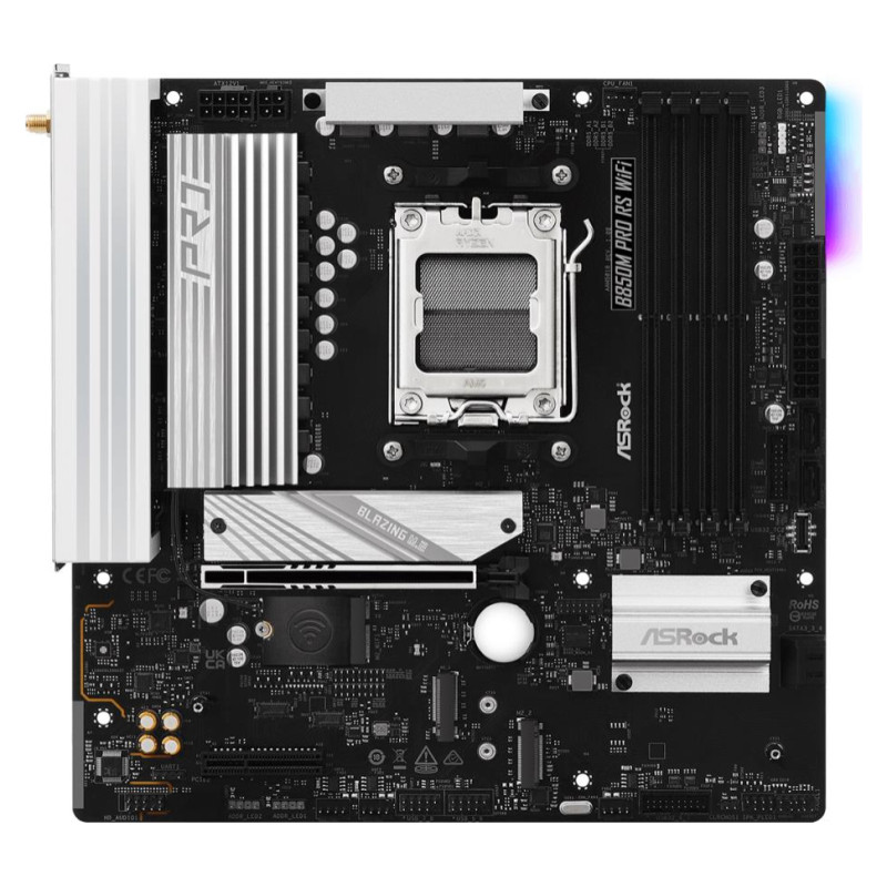 Asrock Mainboard|ASROCK|AMD B850|SAM5|Micro-ATX|Memory DDR5|Memory slots 4|1xPCI-Express 4.0 4x	|1xPCI-Express 5.0 16x|1xM.2|1xHDMI|1xDisplayPort|1xAudio-In|1xAudio-Out|1xMicrophone|4xUSB 2.0|3xUSB 3.2|1xUSB-C|1xRJ45|B850MPRORSWIFI