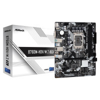 Asrock Mainboard|ASROCK|Intel B760 Express|LGA1700|Micro-ATX|Memory DDR4|Memory slots 2|2xPCI-Express 3.0 1x|1xPCI-Express 4.0 16x|2xM.2|1x15pin D-sub|1xHDMI|1xDisplayPort|2xUSB 2.0|3xUSB 3.2|1xUSB-C|1xPS/2|1xRJ45|3xAudio port|B760M-HDV/M.2D4
