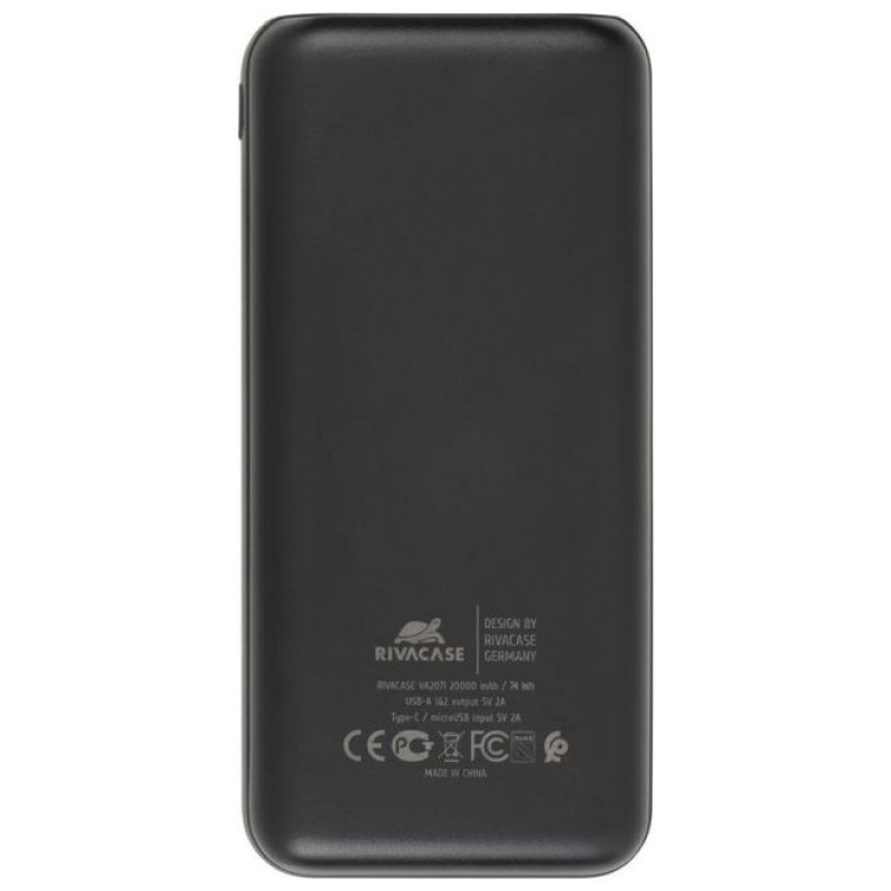 Rivacase POWER BANK USB 20000MAH/VA2071 BLACK RIVACASE