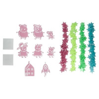 Paladone Peppa Pig Glow in the Dark Wall Decal Stars