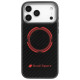 Audi RSQ Carbon Fiber Sport Red Circle MagSafe Case for iPhone 17 Pro Max - Black