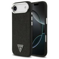 Guess Glitter Triangle Logo MagSafe Case for iPhone 17 Air - Black