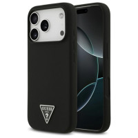 Guess Silicone Triangle Logo MagSafe Case for iPhone 17 Pro - Black