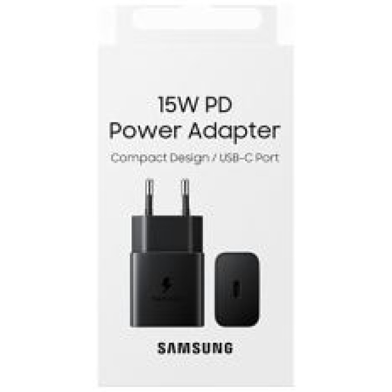 Samsung Tikla lādētājs Samsung 15W PD USB-C Melns