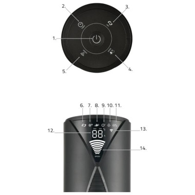 Lovio LVTF202Y24C-BK Tower Fan AirWave PRO Black