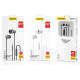 Dudao in-ear headphones headset with remote control and microphone 3.5 mm mini jack silver (X10 Pro silver)