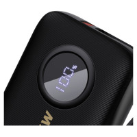 Dudao K14 10000mAh power bank with USB-C / Lightning cables - black