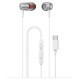 Dudao X1PROT In-Ear Wired USB-C Headphones 1.2m - White