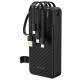 Dudao K11 Pro 20000mAh Powerbank with Built-in Cables - Black