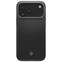 Spigen Enzo Aramid "T" MagSafe Case for iPhone 17 Pro - Black and Silver