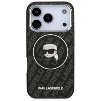 Karl Lagerfeld IML Karl Head Logo MagSafe Case for iPhone 17 Pro - Black