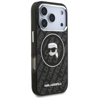 Karl Lagerfeld IML Karl Head Logo MagSafe Case for iPhone 17 Pro - Black