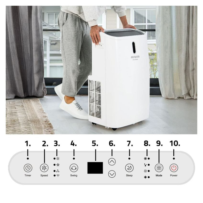 Aiwa AIWA-PAC16Y2 Portable Air Conditioner