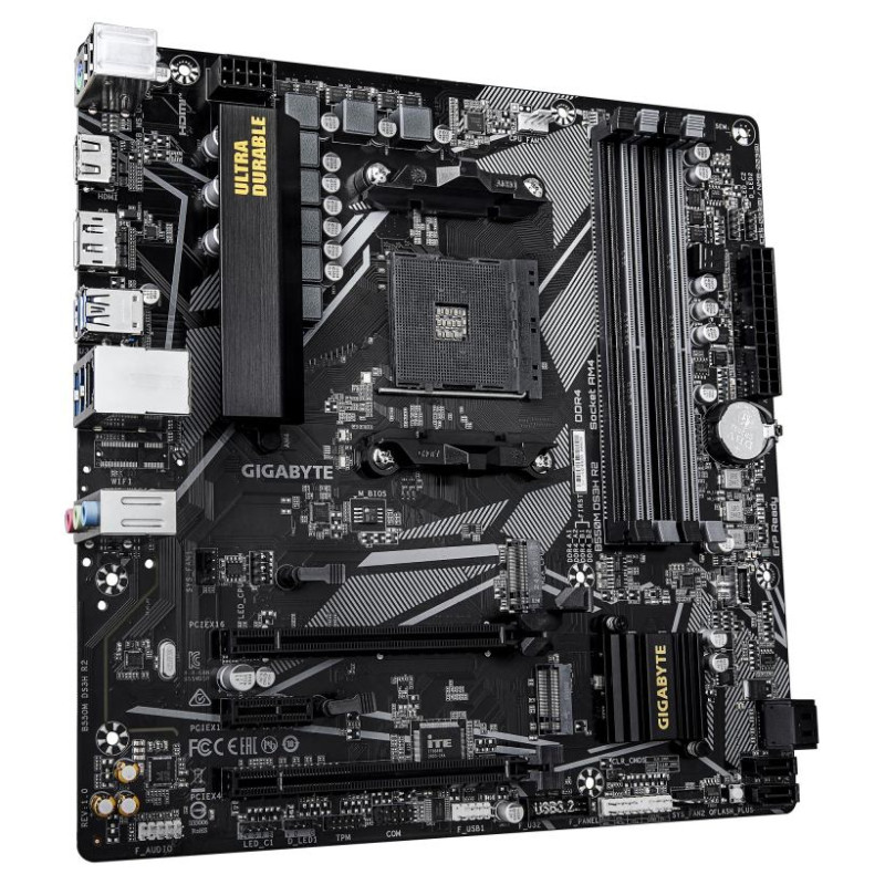 Gigabyte Mainboard|GIGABYTE|AMD B550|SAM4|Micro-ATX|Memory DDR4|Memory slots 4|B550MDS3HR2