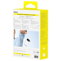 Baseus EnerFill FC31 20000mAh 45W Powerbank with Digital Display and 2 Built-in Cables (USB-C + Lightning) - White