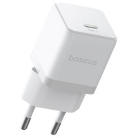 Baseus Palm 1C 20W Wall Charger (with Baseus Mini White USB-C 60W (20V/3A) 1m Cable) - White