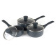 Russell Hobbs RH00847EU7 Nightfall Stone 3-Piece Saucepan Set