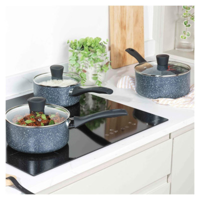 Russell Hobbs RH00847EU7 Nightfall Stone 3-Piece Saucepan Set