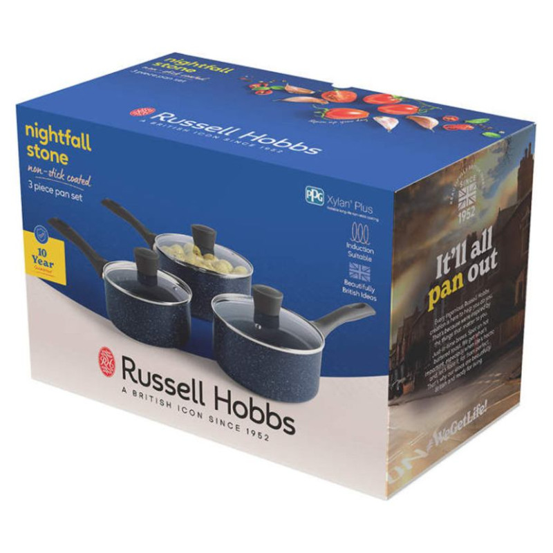 Russell Hobbs RH00847EU7 Nightfall Stone 3-Piece Saucepan Set