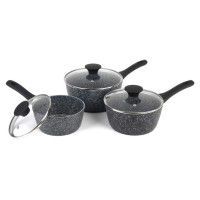 Salter BW11460BRMFO Megastone Thermo Collar 3-Piece Saucepan Set - 16/18/20cm