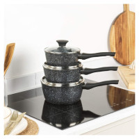 Salter BW11460BRMFO Megastone Thermo Collar 3-Piece Saucepan Set - 16/18/20cm