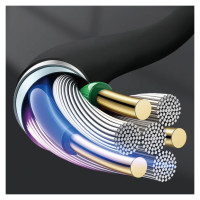 Dudao L12S AUX cable mini jack 3.5mm 1m 3-pole stereo - black