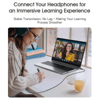 Dudao L12S AUX cable mini jack 3.5mm 1m 3-pole stereo - black