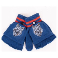 Yoclub Cimdiņi 5P ar "kapucīti" MITTENS R-126 blue (14)
