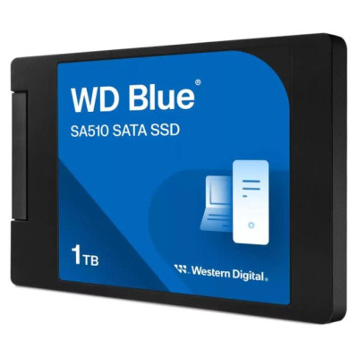 Western Digital SSD|WESTERN DIGITAL|Blue SA510|1TB|SATA 3.0|Write speed 510 MBytes/sec|Read speed 560 MBytes/sec|2,5"|TBW 400 TB|MTBF 1750000 hours|WDS100T3B0A