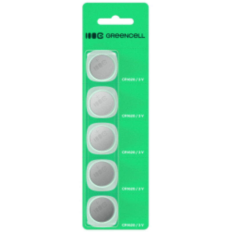 Green Cell Baterijas Green Cell Blister 5x Lithium Battery CR1620