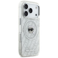 Karl Lagerfeld IML Karl Head Logo MagSafe Case for iPhone 17 Pro Max - Gray