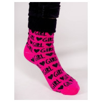 Yoclub Zeķes frotē 31/34 SKF-0003 pink girl