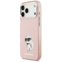 Karl Lagerfeld IML Aquarelle Choupette & Logo MagSafe Case for iPhone 17 Pro Max - Pink