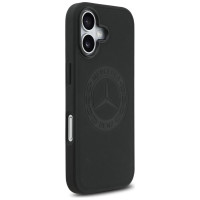 Mercedes Leather Vintage Logo MagSafe Case for iPhone 17 - Black