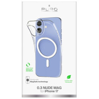 Puro 0.3 MAG Ultra-Slim TPU Case Compatible with MagSafe for iPhone 17 - Transparent