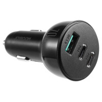 Joyroom car charger 70W with 3 ports: USB, 2 x USB C black (JR-CL26)