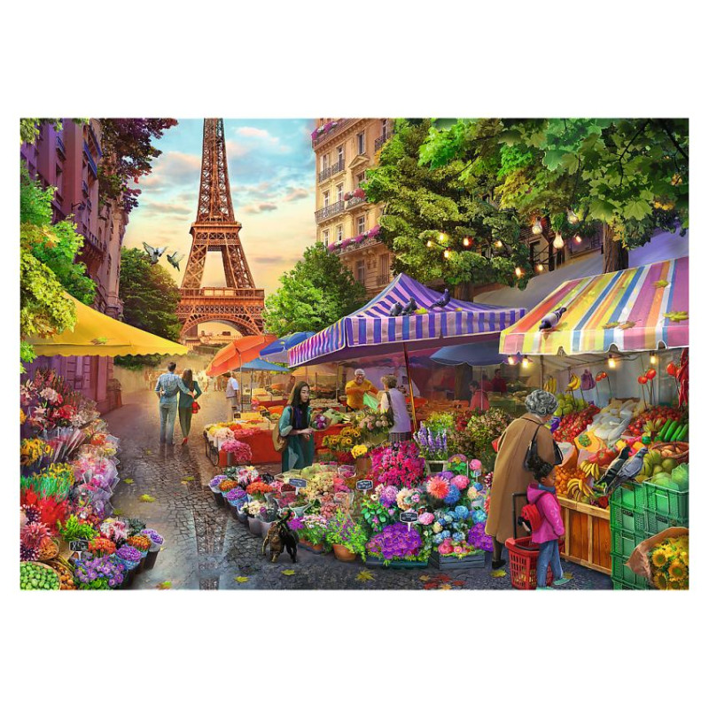 Trefl Premium Plus Puzle Ziedu tirdziņ&scaron;, 1000 gab.