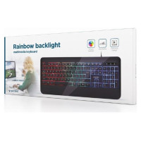 Gembird KEYBOARD MULTIMEDIA USB ENG/BLACK KB-UML-03 GEMBIRD
