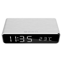 Gembird MOBILE CHARGER WRL W/DIG ALARM/CLOCK DAC-WPC-01-S GEMBIRD