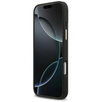 Guess 4G Srtass Logo & Big Strap Metal Buttons MagSafe Case for iPhone 17 Pro Max - Black