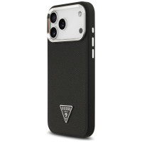 Guess Grained Triangle Logo MagSafe case for iPhone 17 Pro Max - black
