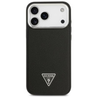 Guess Grained Triangle Logo MagSafe case for iPhone 17 Pro Max - black